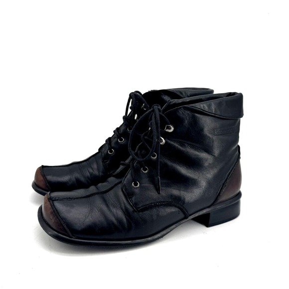 TAMARIS Boots Women's Size US Size 7.5 Leather Short Lace Up Witchy Gothic - Picture 8 of 11